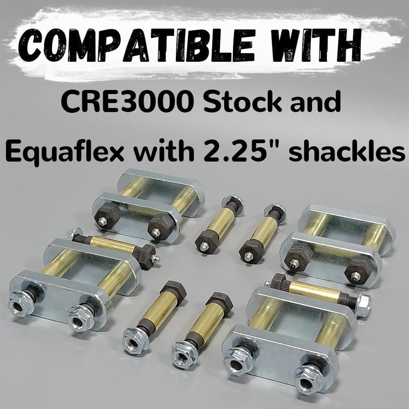 Dimeani Heavy Duty Trailer Shackle Kit fit for CRE3000 Stock Equaflex 2.25" Shackles, Trailer Shackle Links for Leaf Springs Tandem Axle Truck/Trailers, Shackle Upgrade Kit UO12-016 - Image 2
